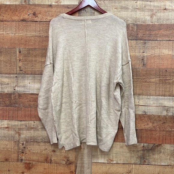 Melange Hi-Low Hem Pocket Oversized Sweater NWT - Picture 3 of 3